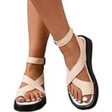 Läder Flip-Flops Shein Bunion Corrector - Beige