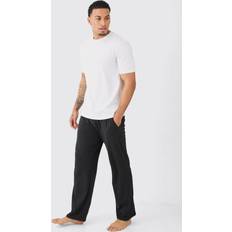 Mies - Valkoinen Yöasut boohooMAN T-shirt And Trouser Lounge Set - White