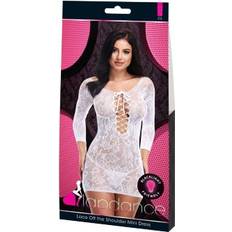Lapdance off the Shoulder Mini Dress White