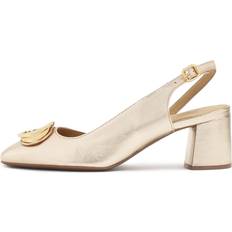 39 Pumps Kazar Guld Pumps Med Öppen Häl - Yellow