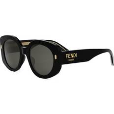 Fendi Women Sunglasses Fendi Roma Round Sunglasses - Black/Gray