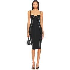 Fleur Du Mal Brilliant Mesh Bustier Dress in Black. 0, 10, 2, 6, 8