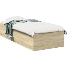Sängar & Madrasser vidaXL Sonoma-ek 90x200 cm Konstruerad Trä Sängram