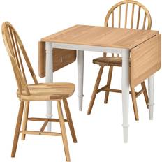 IKEA DANDERYD SKOGSTA White /Oak Bordsgrupp 63x134cm