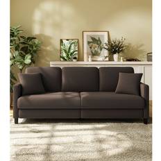 17 Stories Nurith Upholstered Brown 226.06cm Sofa