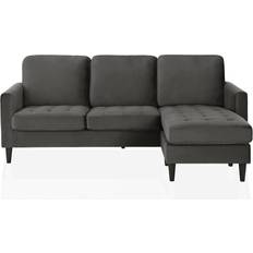 Velvet Corner Charcoal Grey