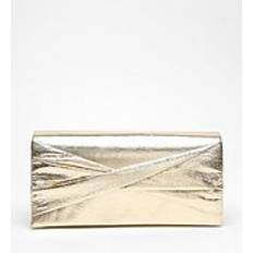 Gold Clutches Quiz Gold Foil Twist Clutch Bag, Gold, Women