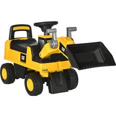 Cats Ride-On Toys Homcom CAT Licensed Kids Ride On Excavator in Yellow, Yellow