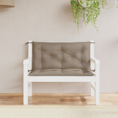 Plaster Trädgårdsbänkar Utemöbler Homie Bänkdynor för Trädgården 2st Taupe 100x50x7cm Trädgårdsbänk