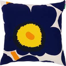 Marimekko Unikko 60th Anniversary Copricuscino Arancione, Giallo, Blu (50x50cm)