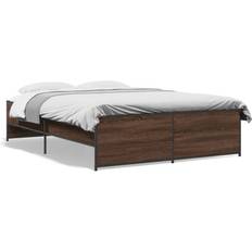 vidaXL Bettgestell Braun Eichen-Optik 120x200 cm Bettrahmen