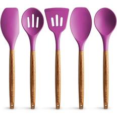 Purple Kitchen Utensils Zulay Kitchen Non-Stick Silicone Kitchen Utensil 5