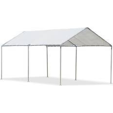 Carports OutSunny 10'x20' Carport Heavy Duty Galvanized Canopy (Building Area )