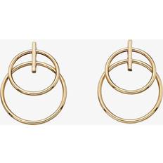 9k Earrings T.H.Baker 9ct Gold Double Circle Earrings GE2160