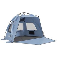 Tents for 2 OutSunny UPF15 Pop Up Beach Tent for 2-3 Person