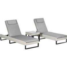 Garden & Outdoor Furniture OutSunny Rattan Outdoor Lounge Set, 1 Table incl. 2 Chairs & 2 Sofas