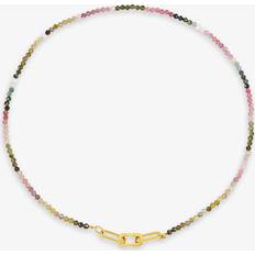 Rachel Jackson London Watermelon Gemstone Necklace, Gold