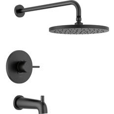 Delta Modern Raincan Shower Black