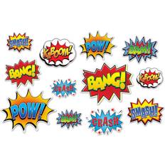 Party Decals & Wall Decorations Beistle Hero Action Sign Cutouts 12 Comic Style