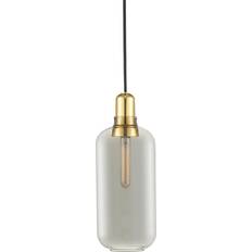 Normann Copenhagen Amp Large Smoke/Brass Pendellampa ∅ 11.2cm