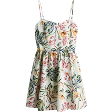 Slim Kjoler H&M Flared Skirt Dress - Cream/Floral