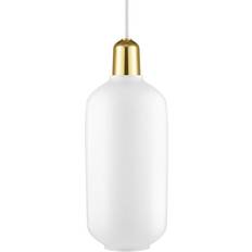 Normann Copenhagen Amp White/Brass Pendellampa ∅ 11.2cm