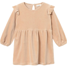 Lil'Atelier Baby Velour Dress - Nougat