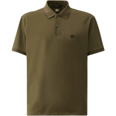 CP COMPANY Stretch Piquet Regular Striped Collar Polo Shirt - Ivy Green