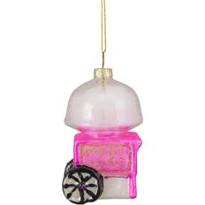 Northlight Cotton Candy Machine Pink/White/Gold Christmas Tree Ornament 3.2"