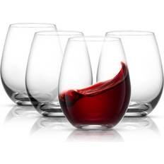 Stackable Glasses Joyjolt Spirits White Wine Glass, Red Wine Glass 19fl oz 4pcs