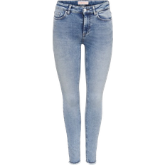 XXL Jeans Only Blush Mid Waist Skinny Ankle Jeans - Blue/Medium Blue Denim