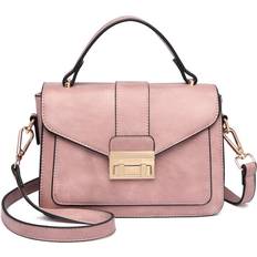 Grey Leather Look Handbag