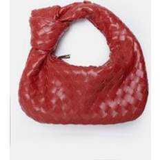 Bags Public Desire The Blame Red Woven Pu Knot Detail Mini Pu Bag