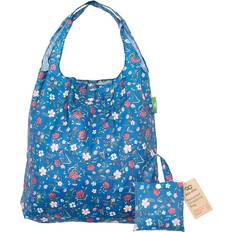 Plastic Bags Chic Eco Chic Navy Floral Recycled Foldaway Shopper