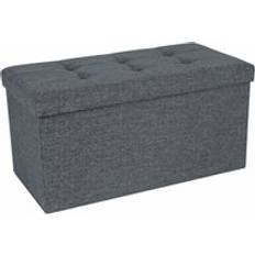 Linen Stools Songmics Ottoman Linen Foot Stool