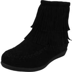 Spot On UK Child, Black Girls Flat Ankle Boots