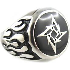 Herre Ringer Les Tresors De Lily signer ring 'Thorgal' aged black silver 20x20 mm