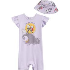 Jumpsuits Disney Nightmare Before Christmas Jack Skellington Sally Zero Newborn Baby Girls Romper and Hat Purple 3-6 Months