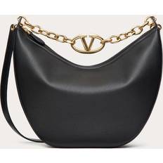 Valentino Garavani VLOGO MOON MEDIUM CALFSKIN HOBO BAG WITH CHAIN Wo