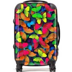 Hard - Red Suitcases Warren Reed Rainbow Butterflies Suitcase Red Cabin