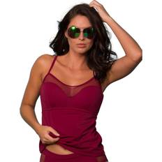 Red Tankinis Pour Moi Womens 30012 Glamazon Convertible Tankini Top Red Elastane