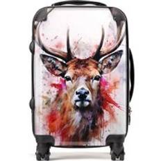 Splashart Stag Face Suitcase Brown