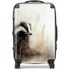 Brown Suitcases Warren Reed Badger Watercolour Suitcase Brown