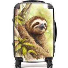 Sloth Watercolour Suitcase Brown Cabin