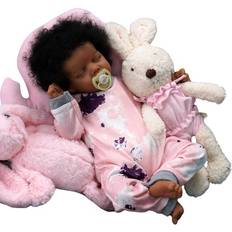 Black baby doll Jizhi Lifelike Reborn Baby Doll Black 43cm