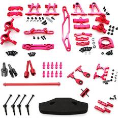 Tlily Metal Modification Accessory Kit Suspension Arms Steering Knuckle Set for Tamiya TT02 TT-02 1/10 RC Car Upgrade Parts,2