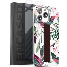 Encased Encased Finger Loop Case Designed for iPhone 14 Pro Max Case for Women with Hand Strap Grip Screen Protector Included Floral Vines