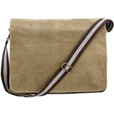 Quadra Vintage Canvas Messenger Bag Tan One Size