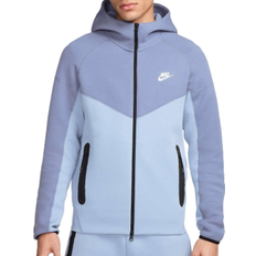 Nike sportswear tech fleece windrunner NIKE Sportswear Tech Fleece Windrunner Full Zip Hoodie Men - Light Armory Blue/Ashen Slate/White