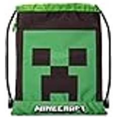 Minecraft – skolryggsäck, unisex sportväska för barn och tonåringar med axelband mot kvävning med dragkedja, färg grön – officiellt creeper, taglia unica, avslappnad, creeper, Einheitsgröße